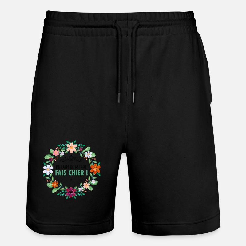 Fais chier - Short de jogging bio TRAINER Stanley/Stella unisexe - noir
