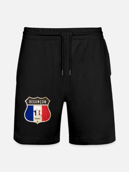 Besançon Frankrijk Wapenschild Vlaggen Ontwerp - Stanley/Stella uniseks bio-joggingshorts Mover - zwart