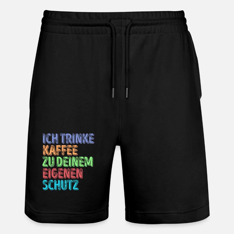Kaffeeliebhaber Statement Kaffeetrinker Kaffee - Stanley/Stella Unisex Bio Joggingshorts Trainer  - Schwarz