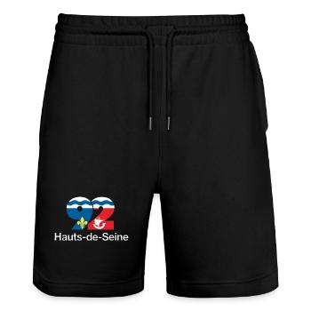 Hauts de seine - Short de jogging bio TRAINER Stanley/Stella unisexe - noir - Devant - Nik (191cm) & Marisol (170cm)