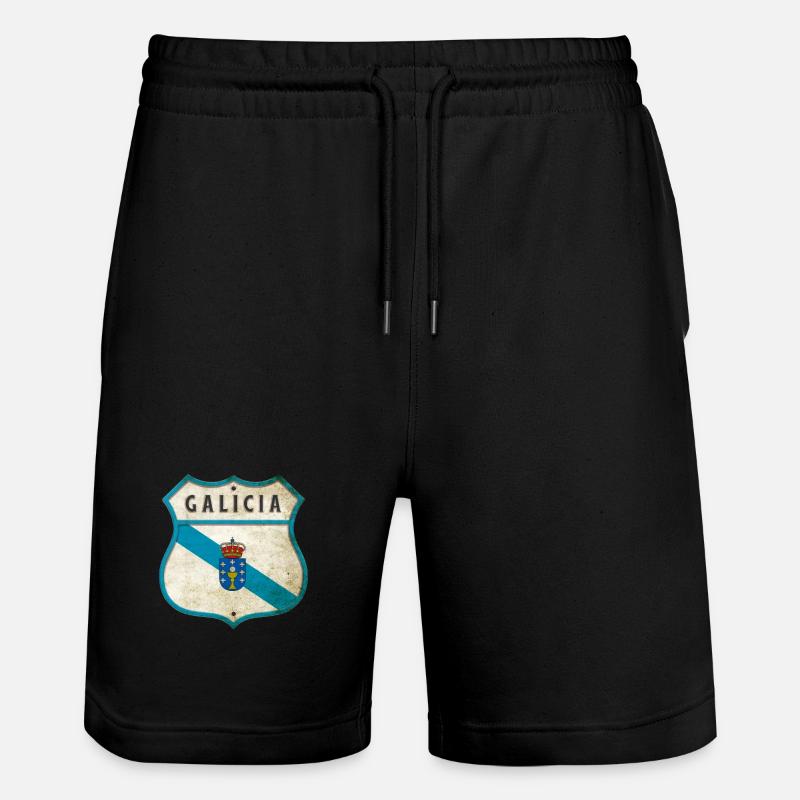 Drapeau armoiries de la Galice - Short de jogging bio TRAINER Stanley/Stella unisexe - noir