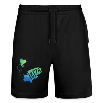 Ibiza - Short de jogging bio TRAINER Stanley/Stella unisexe - noir - Devant - Nik (191cm) & Marisol (170cm)