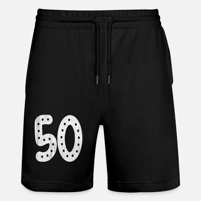Numéro 50 - 50e anniversaire - Cinquante - Short de jogging bio TRAINER Stanley/Stella unisexe - noir