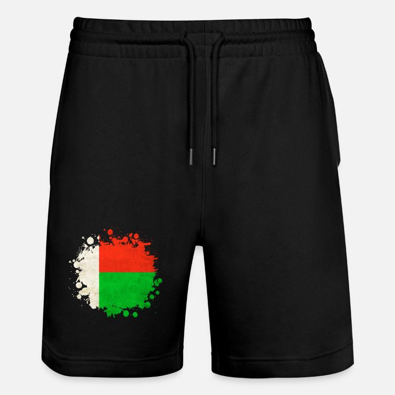 Blob de drapeaux de Madagascar - Short de jogging bio TRAINER Stanley/Stella unisexe - noir
