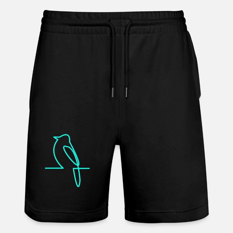 Oiseau néon sur la branche - Short de jogging bio TRAINER Stanley/Stella unisexe - noir