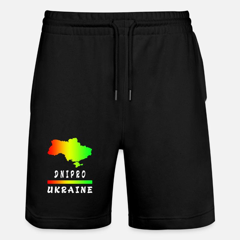 Design arc-en-ciel Dnipro Ukraine - Short de jogging bio TRAINER Stanley/Stella unisexe - noir