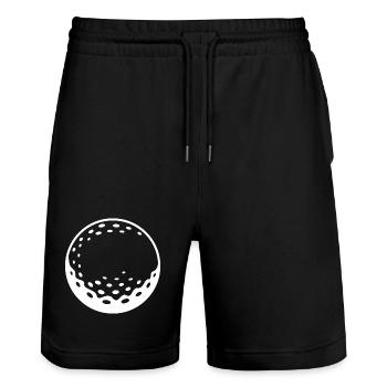 Golf Ball Golfer Cup Symbol Club - Stanley/Stella Unisex Bio Joggingshorts Trainer  - Schwarz - Vorne - Nik (191cm) & Marisol (170cm)