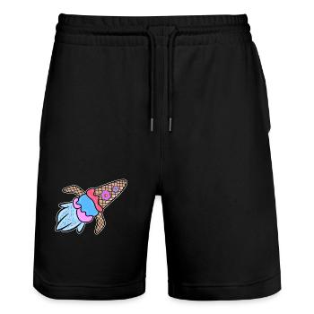 Crème glacée Beignet Délicieux Dessert Bonbons Snack - Short de jogging bio TRAINER Stanley/Stella unisexe - noir - Devant - Nik (191cm) & Marisol (170cm)