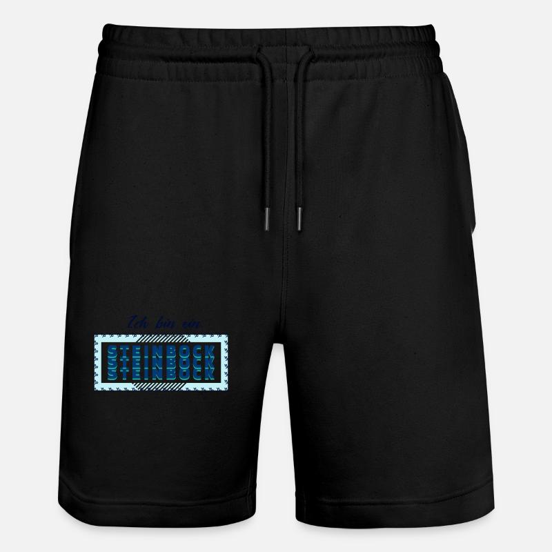 Tierkreiszeichen Steinbock Statement Horoskop - Stanley/Stella Unisex Bio Joggingshorts Trainer  - Schwarz