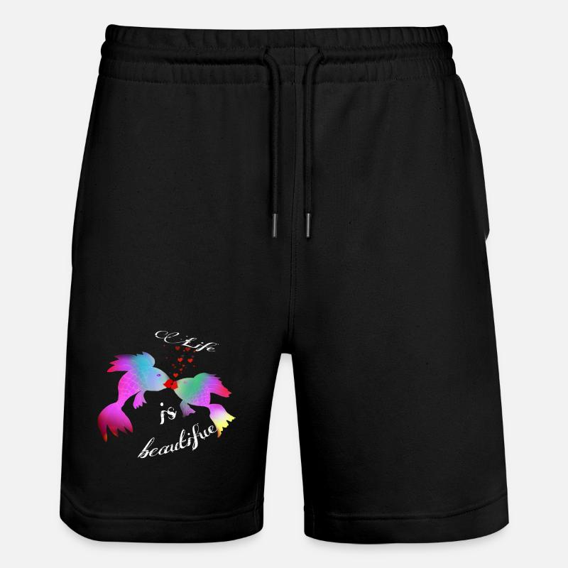 La vie est belle - Short de jogging bio TRAINER Stanley/Stella unisexe - noir