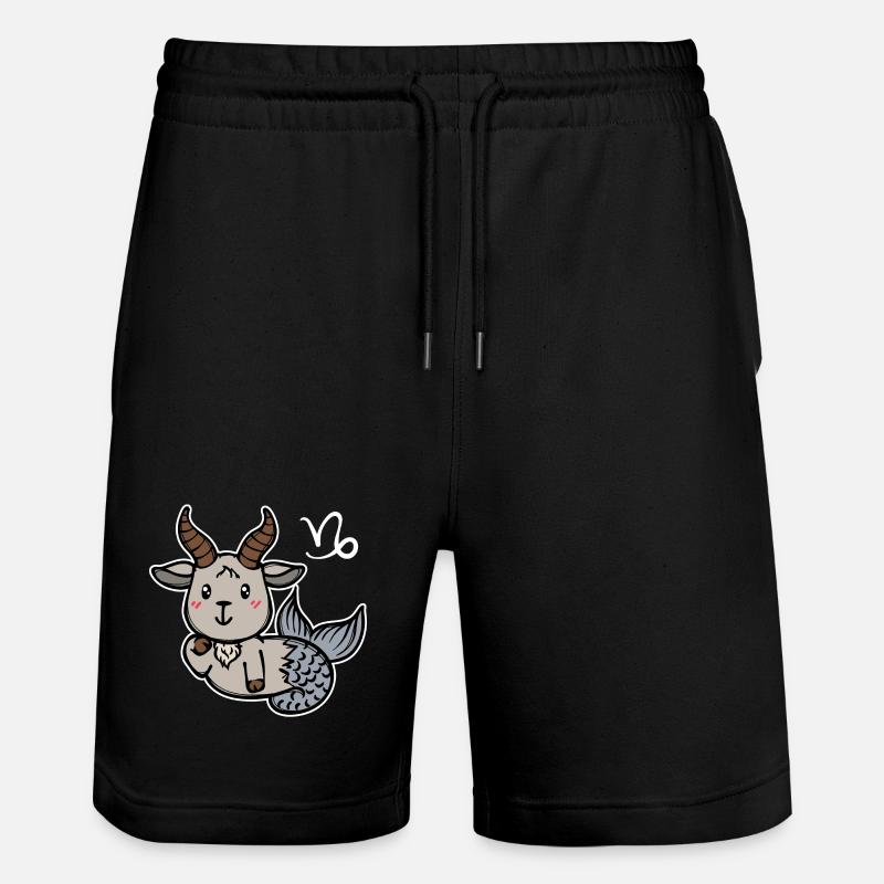 Steinbock Tierkreiszeichen Astrologie Horoskop - Stanley/Stella Unisex Bio Joggingshorts Trainer  - Schwarz