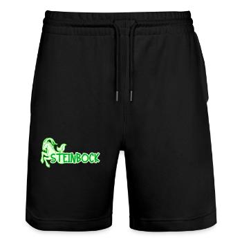 Horoskop Steinbock Esoterik Aberglaube Tierkreis - Stanley/Stella Unisex Bio Joggingshorts Trainer  - Schwarz - Vorne - Nik (191cm) & Marisol (170cm)