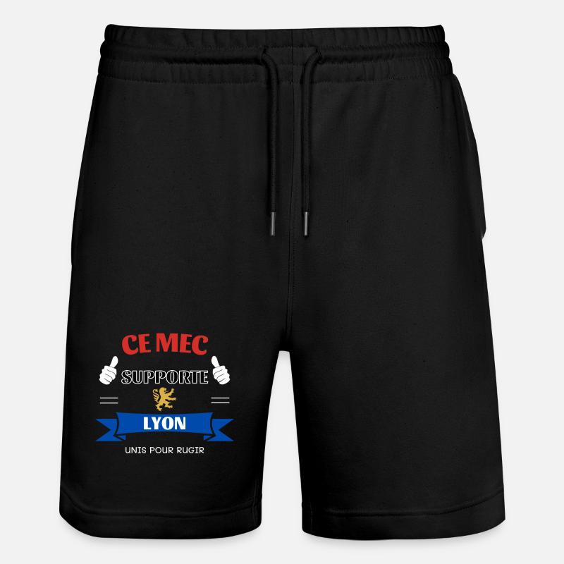 Ce mec supporte Lyon - Short de jogging bio TRAINER Stanley/Stella unisexe - noir