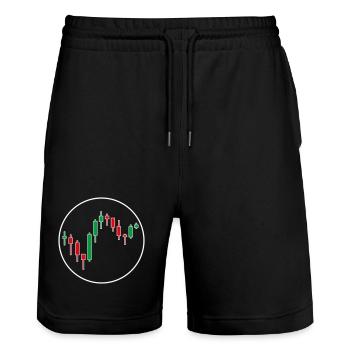 Trading Forex Chart Design - Stanley/Stella Unisex Bio Joggingshorts Trainer  - Schwarz - Vorne - Nik (191cm) & Marisol (170cm)