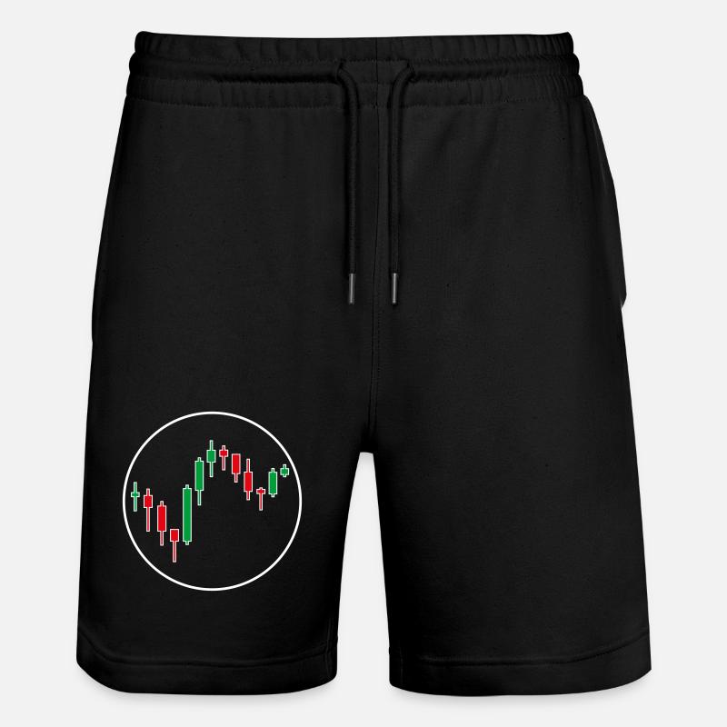 Trading Forex Chart Design - Stanley/Stella Unisex Bio Joggingshorts Trainer  - Schwarz