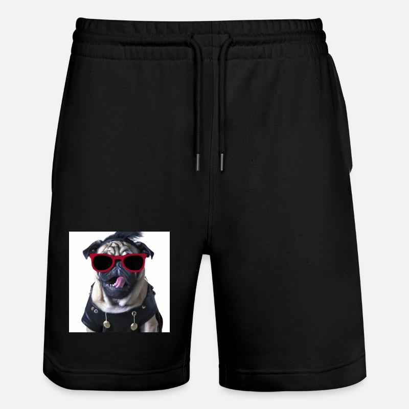 punk mops - Stanley/Stella Unisex Bio Joggingshorts Trainer  - Schwarz