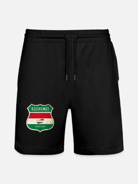 Kecskemét Ungarn Wappen Flaggen Design - Stanley/Stella Unisex Bio Joggingshorts Trainer  - Schwarz