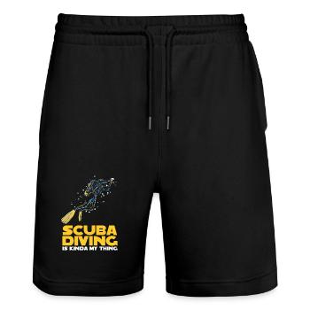 Design de Scuba Diver Instructeur - Short de jogging bio TRAINER Stanley/Stella unisexe - noir - Devant - Nik (191cm) & Marisol (170cm)