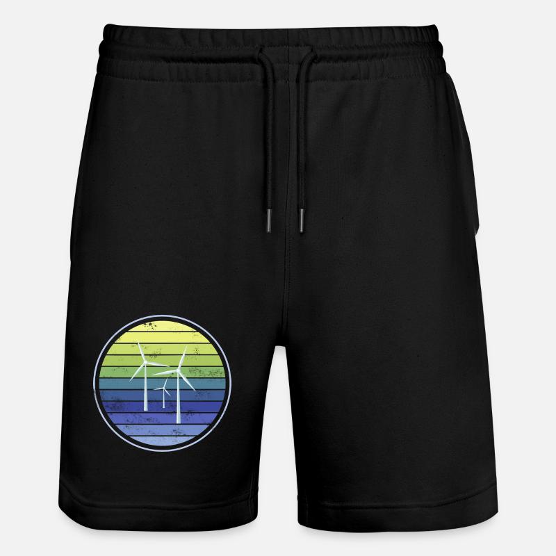 Durabilité de l’énergie éolienne - Short de jogging bio TRAINER Stanley/Stella unisexe - noir