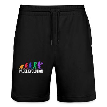 Padel Evolution Player Padel Team Statement Sport - Stanley/Stella Trainer Unisex Organic Jogging Shorts - black - Front - Nik (191cm) & Marisol (170cm)