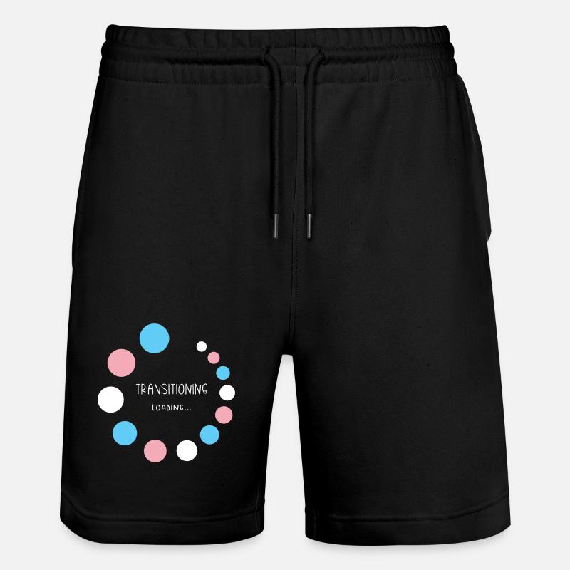 Pride Month - Transitioning... Loading - Stanley/Stella Trainer Unisex Organic Jogging Shorts - black