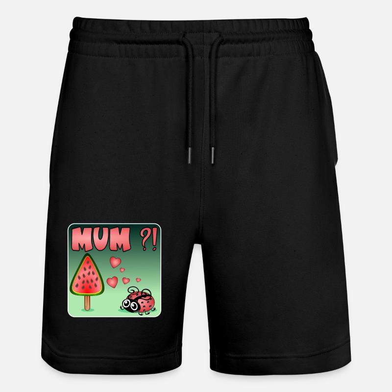 Wassermelone BUG - Stanley/Stella Unisex Bio Joggingshorts Trainer  - Schwarz