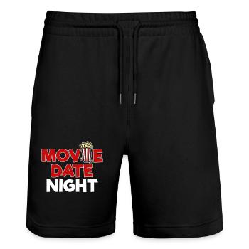 Popcorn Déclaration Films Cinéma Nuit Streaming - Short de jogging bio TRAINER Stanley/Stella unisexe - noir - Devant - Nik (191cm) & Marisol (170cm)