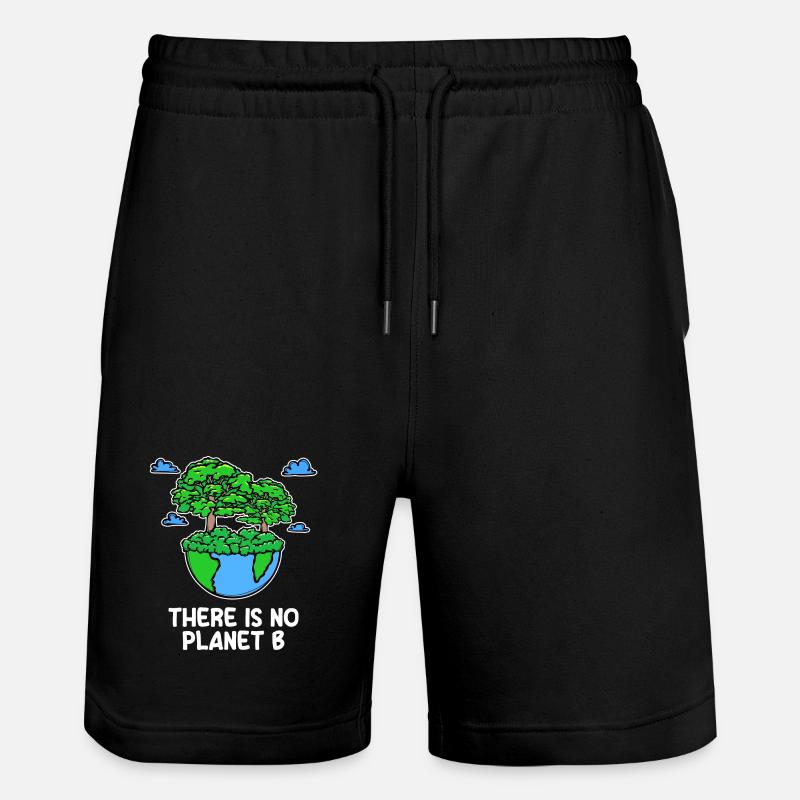 Mutter Erde Planet Statement Baum Naturschutz - Stanley/Stella Unisex Bio Joggingshorts Trainer - Schwarz