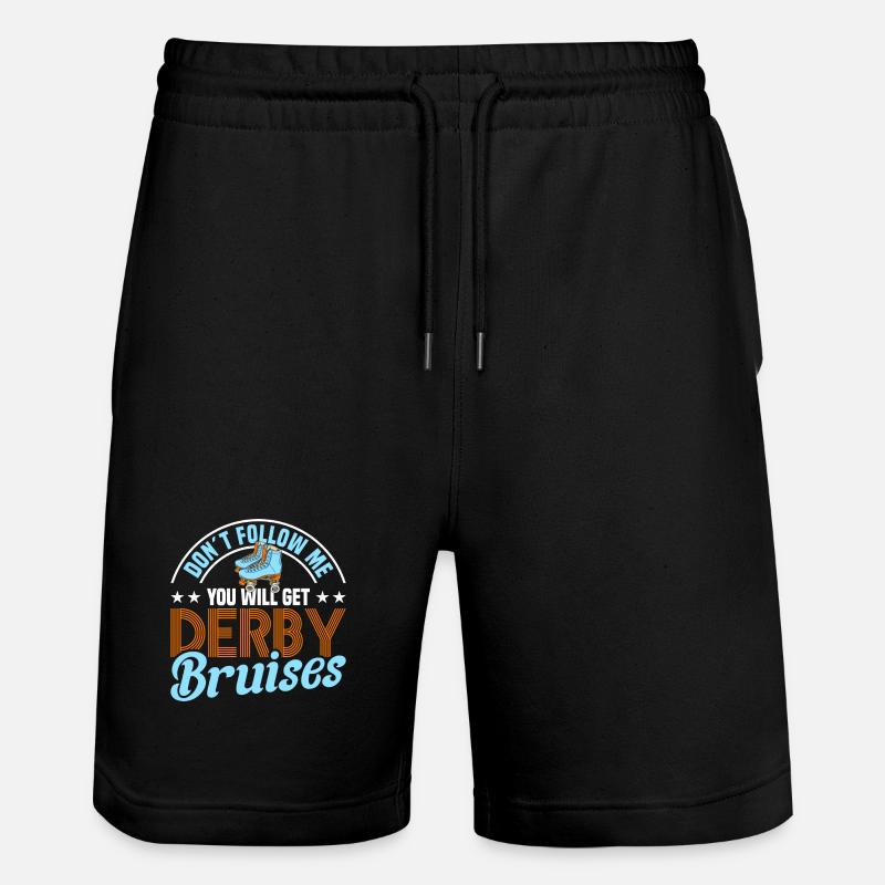 Rollschuh Design - Stanley/Stella Unisex Bio Joggingshorts Trainer  - Schwarz