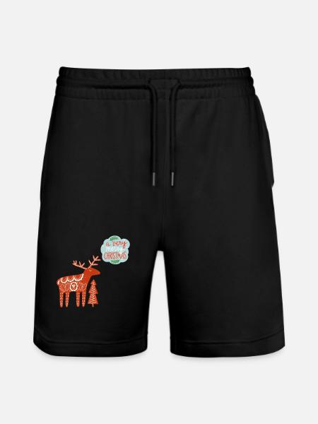 a very merry Christmas - Stanley/Stella Trainer Unisex Organic Jogging Shorts - black