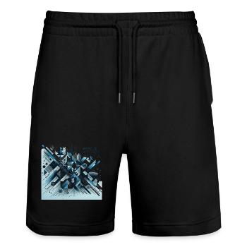 Season's Greetings - Stanley/Stella Unisex Bio Joggingshorts Trainer  - Schwarz - Vorne - Nik (191cm) & Marisol (170cm)