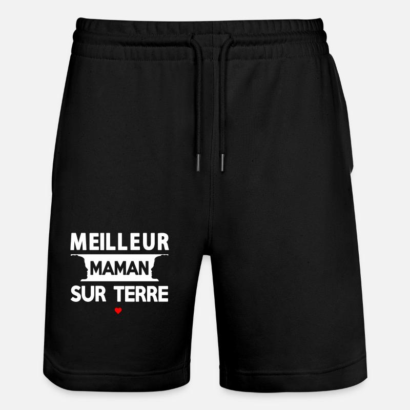 Zitat der Mutter auf der Erde - Stanley/Stella Unisex Bio Joggingshorts Trainer  - Schwarz