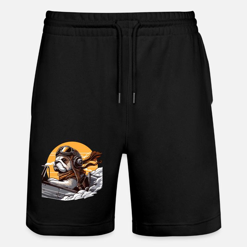 Pilote de bouledogue - Short de jogging bio TRAINER Stanley/Stella unisexe - noir