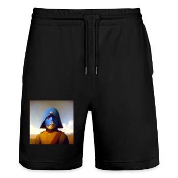 Surreal 10 - Stanley/Stella Unisex Bio Joggingshorts Trainer  - Schwarz - Vorne - Nik (191cm) & Marisol (170cm)