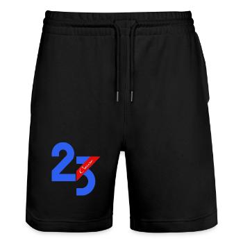 Creuse - Stanley/Stella Unisex Bio Joggingshorts Trainer  - Schwarz - Vorne - Nik (191cm) & Marisol (170cm)