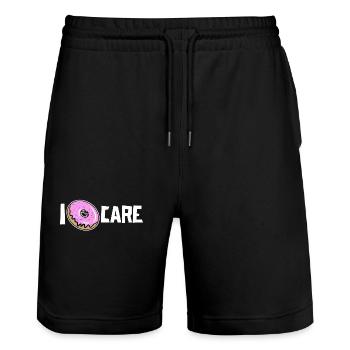 Je ne me soucie pas de Donut Attitude de déclaration drôle - Short de jogging bio TRAINER Stanley/Stella unisexe - noir - Devant - Nik (191cm) & Marisol (170cm)