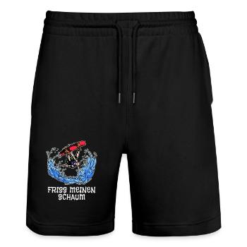 Kitesurfer Surf Déclaration Wakeboard Stunt Vague - Short de jogging bio TRAINER Stanley/Stella unisexe - noir - Devant - Nik (191cm) & Marisol (170cm)