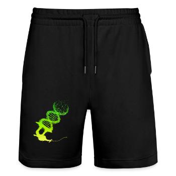 Kitesurfer Stunt Welle Wakeboard Wassersport - Stanley/Stella Unisex Bio Joggingshorts Trainer  - Schwarz - Vorne - Nik (191cm) & Marisol (170cm)