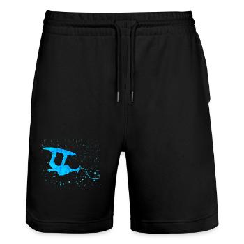 Wassersport Stunt Kitesurfer Wellenreiten Surfen - Stanley/Stella Unisex Bio Joggingshorts Trainer  - Schwarz - Vorne - Nik (191cm) & Marisol (170cm)