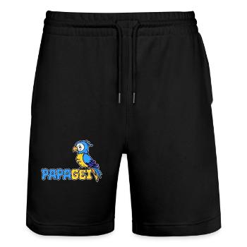 Parrot Saying Animal Lover Pet Bird Zoo - Stanley/Stella Trainer Unisex Organic Jogging Shorts - black - Front - Nik (191cm) & Marisol (170cm)