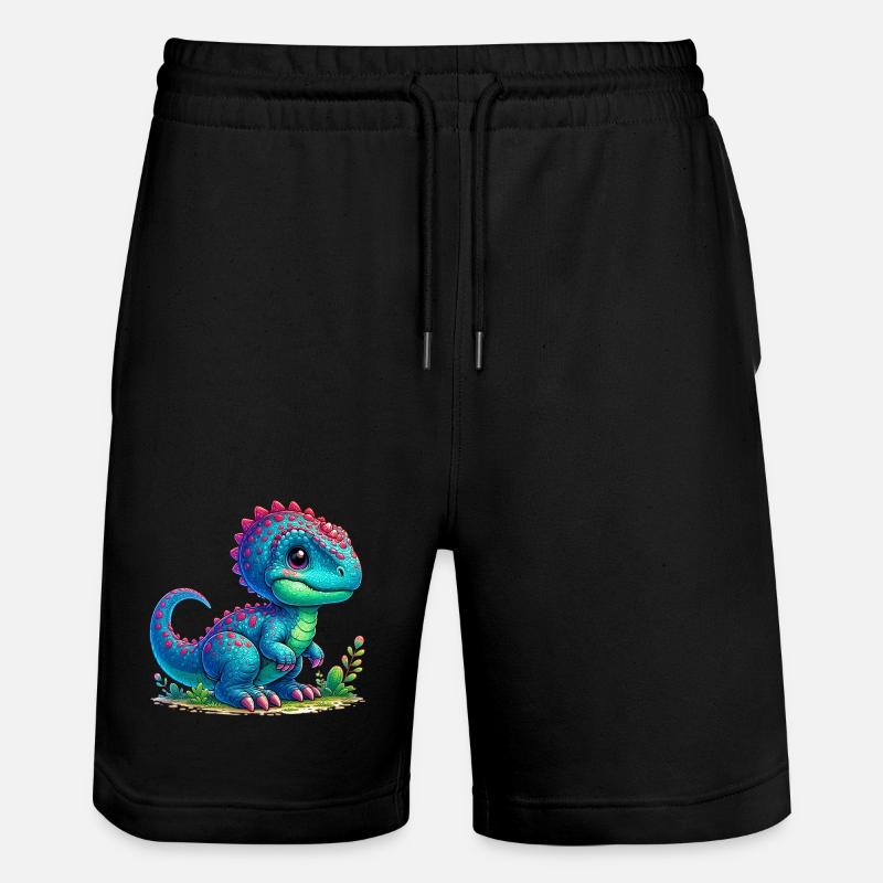 Dinosaur - Stanley/Stella Trainer Unisex Organic Jogging Shorts - black