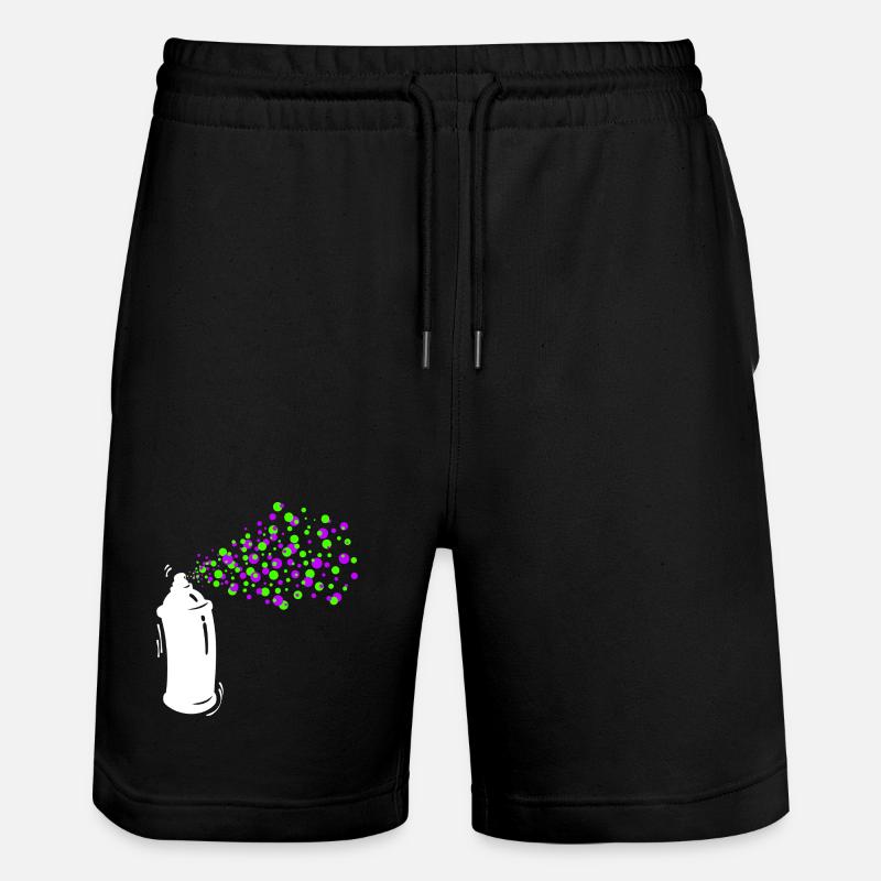 Graffiti Sprayer Spraydose Kunst Strassenkunst - Stanley/Stella Unisex Bio Joggingshorts Trainer  - Schwarz