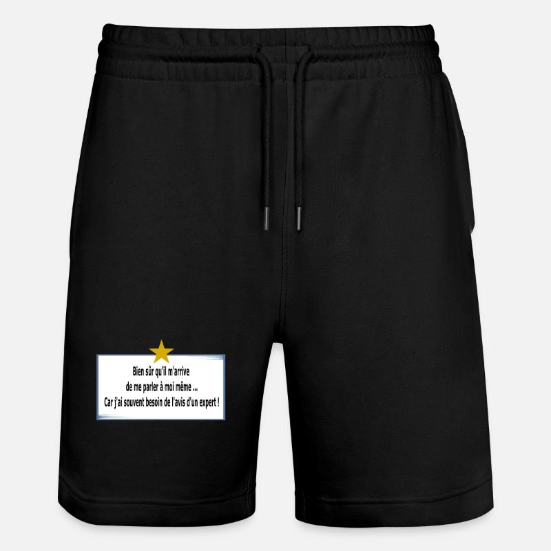 Je me parle à moi même - Short de jogging bio TRAINER Stanley/Stella unisexe - noir