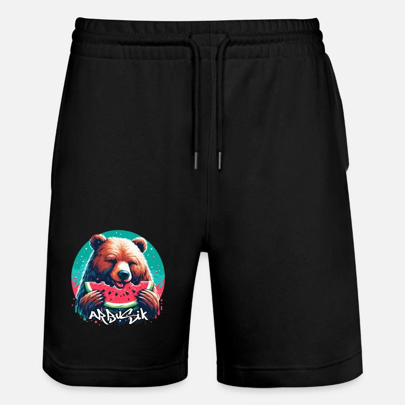 Pastèque Arbusik ours cadeau délicieux - Short de jogging bio TRAINER Stanley/Stella unisexe - noir