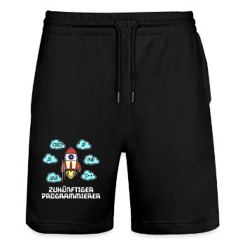Css Coden Developer Statement C++ Php Java Debug - Stanley/Stella Unisex Bio Joggingshorts Trainer  - Schwarz - Vorne - Nik (191cm) & Marisol (170cm)