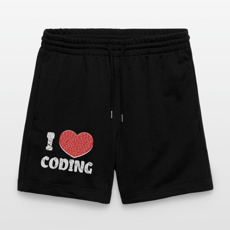 Developer Heart Coding Statement Programmer Stanley/Stella Trainer Unisex Organic Jogging Shorts