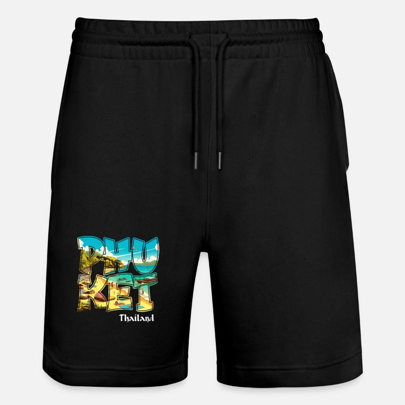 Phuket Thaïlande Plage Vacances Design - Short de jogging bio TRAINER Stanley/Stella unisexe - noir