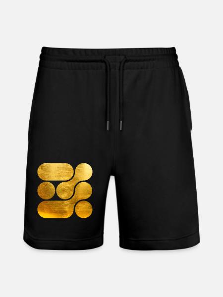 OCHOOO - GOLD - Stanley/Stella Trainer Unisex Organic Jogging Shorts - black