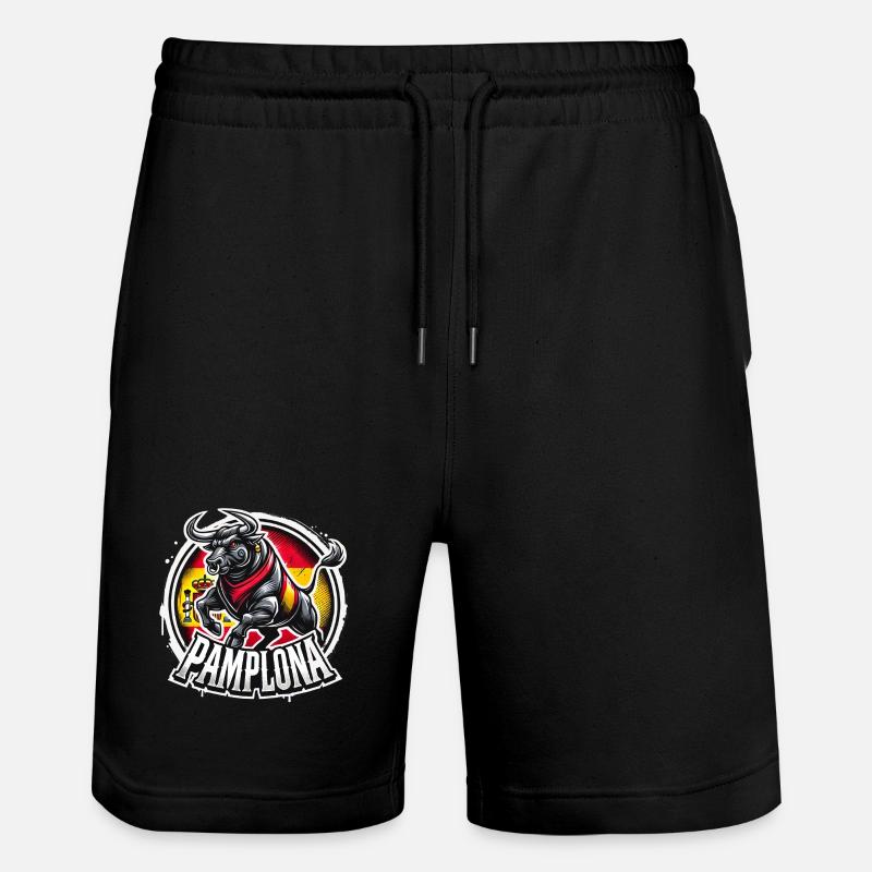 Vacances à Pampelune en Espagne - Short de jogging bio TRAINER Stanley/Stella unisexe - noir