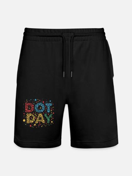 DOT DAY - Stanley/Stella Trainer Unisex Organic Jogging Shorts - black